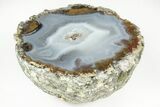 Las Choyas Coconut Geode Half with Banded Agate - Mexico #214199-1